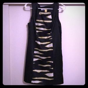 Kensie black dress w zebra pattern